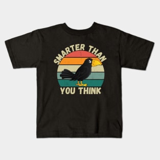 smarter than you think funny crow Kids T-Shirt